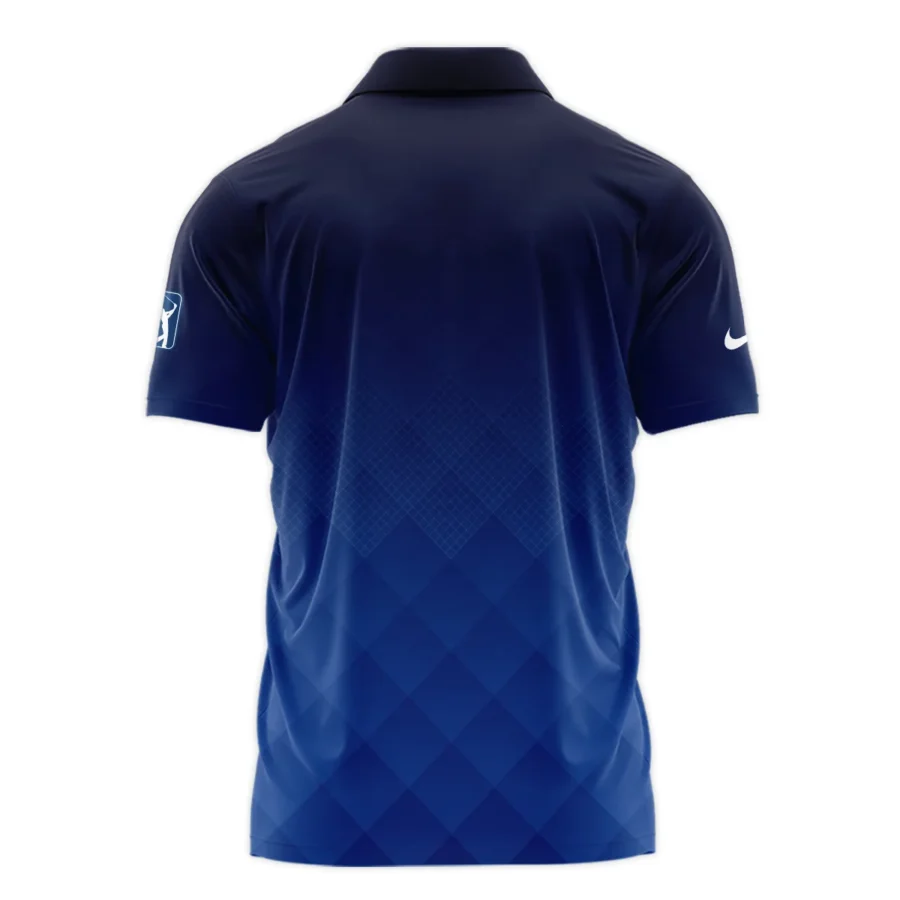 124th U.S. Open Pinehurst Nike Dark Blue Gradient Stripes Pattern Zipper Polo Shirt Style Classic Zipper Polo Shirt For Men