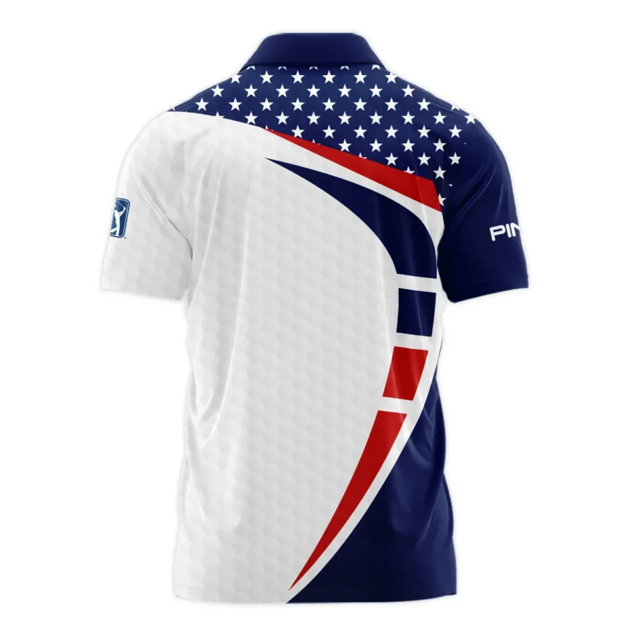 124th U.S. Open Pinehurst Ping US Flag Blue Red Stars Polo Shirt Style Classic Polo Shirt For Men