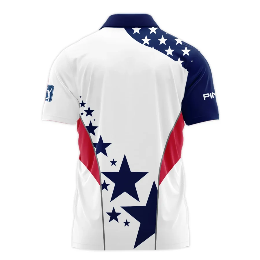 124th U.S. Open Pinehurst Ping Stars US Flag White Blue Polo Shirt Style Classic Polo Shirt For Men