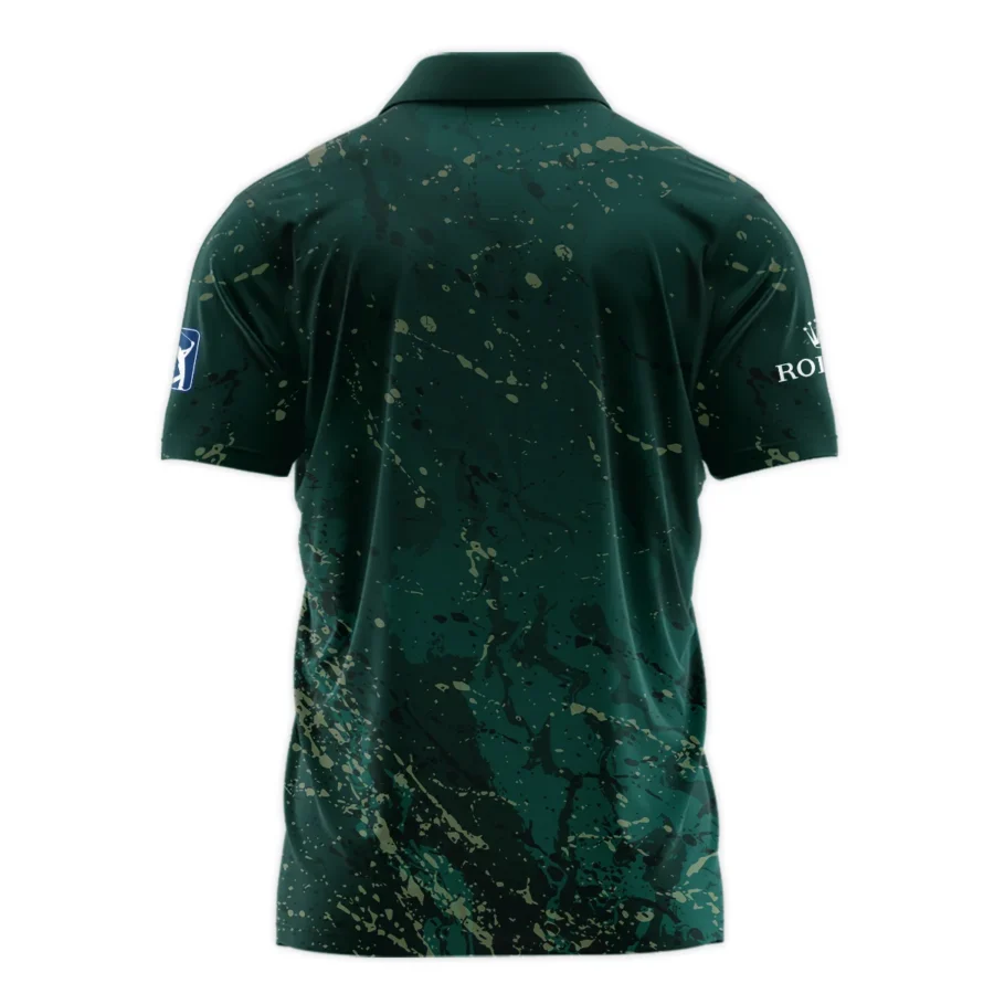 Old Cracked Texture With Gold Splash Paint Masters Tournament Rolex Polo Shirt Style Classic Polo Shirt For Men