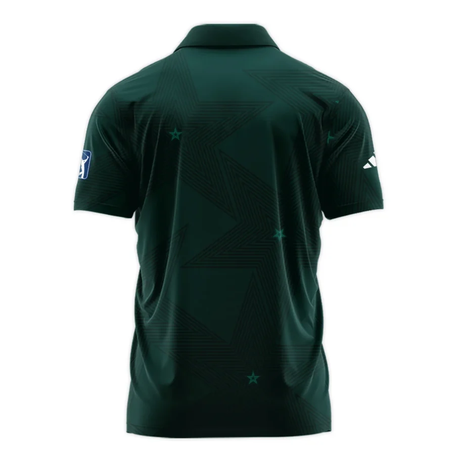 Golf Pattern Stars Dark Green Masters Tournament Adidas Polo Shirt Style Classic Polo Shirt For Men