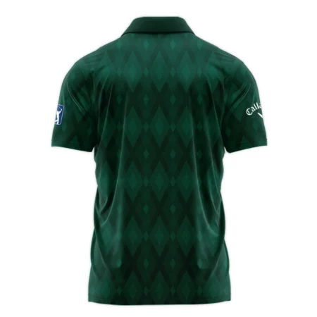 Green Fabric Ikat Diamond pattern Masters Tournament Callaway Polo Shirt Style Classic Polo Shirt For Men