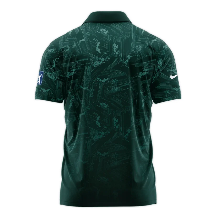 Dark Green Background Masters Tournament Nike Zipper Polo Shirt Style Classic Zipper Polo Shirt For Men