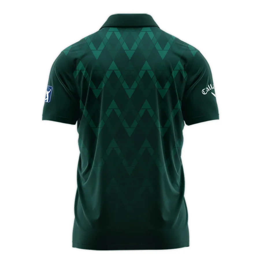 Abstract Dark Green Zigzag Background Masters Tournament Callaway Polo Shirt Style Classic Polo Shirt For Men