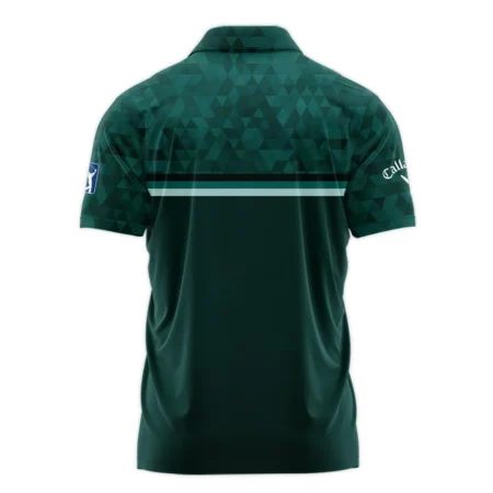 Dark Green Triangle Mosaic Pattern Masters Tournament Callaway Polo Shirt Style Classic Polo Shirt For Men