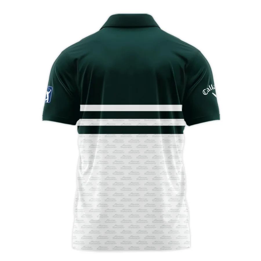 Dark Green Mix White With Logo Pattern Masters Tournament Callaway Polo Shirt Style Classic Polo Shirt For Men