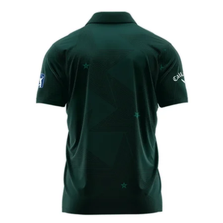 Dark Green Background Masters Tournament Callaway Zipper Polo Shirt Style Classic Zipper Polo Shirt For Men