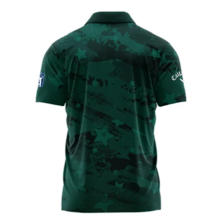 Dark Green Stars Pattern Grunge Background Masters Tournament Callaway Polo Shirt Style Classic Polo Shirt For Men