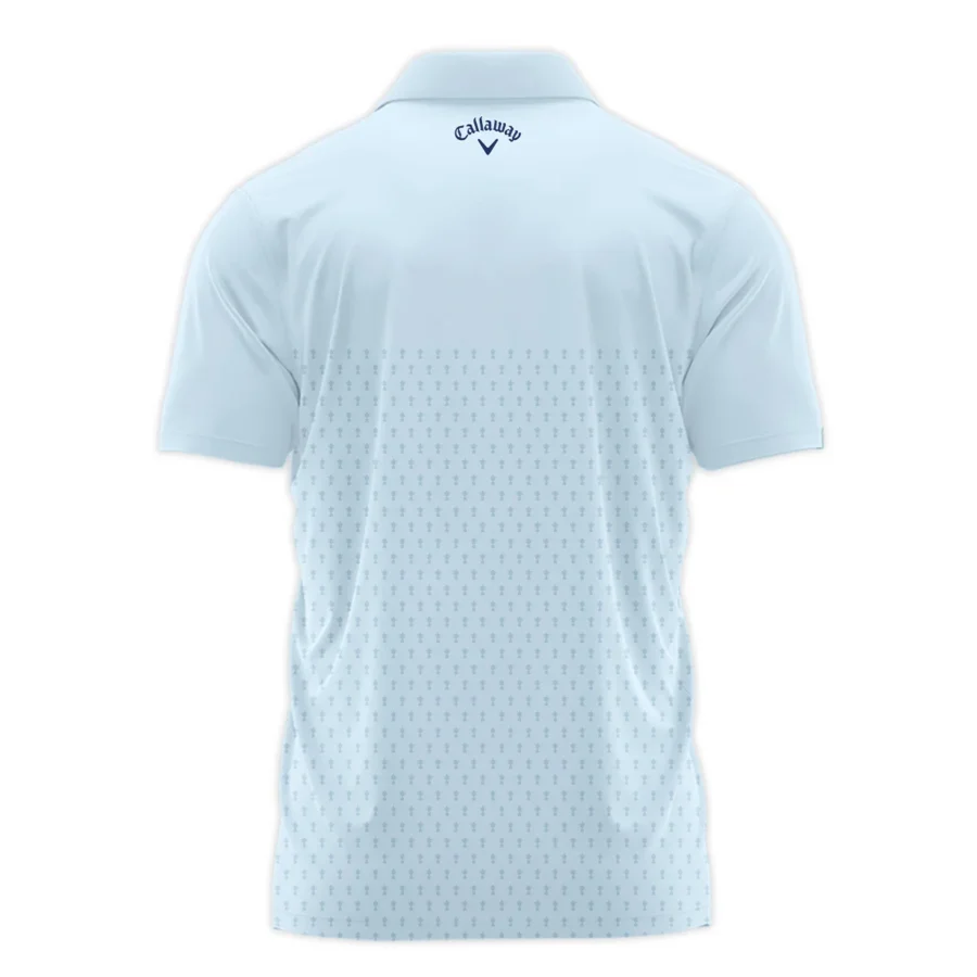 PGA Trophy Pattern Light Blue 2024 PGA Championship Valhalla Callaway Polo Shirt Style Classic Polo Shirt For Men