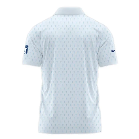 Golf Pattern Cup White Mix Light Blue 2024 PGA Championship Valhalla Nike Zipper Polo Shirt Style Classic Zipper Polo Shirt For Men