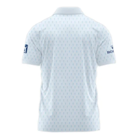 Golf Pattern Cup White Mix Light Blue 2024 PGA Championship Valhalla Rolex Polo Shirt Style Classic Polo Shirt For Men