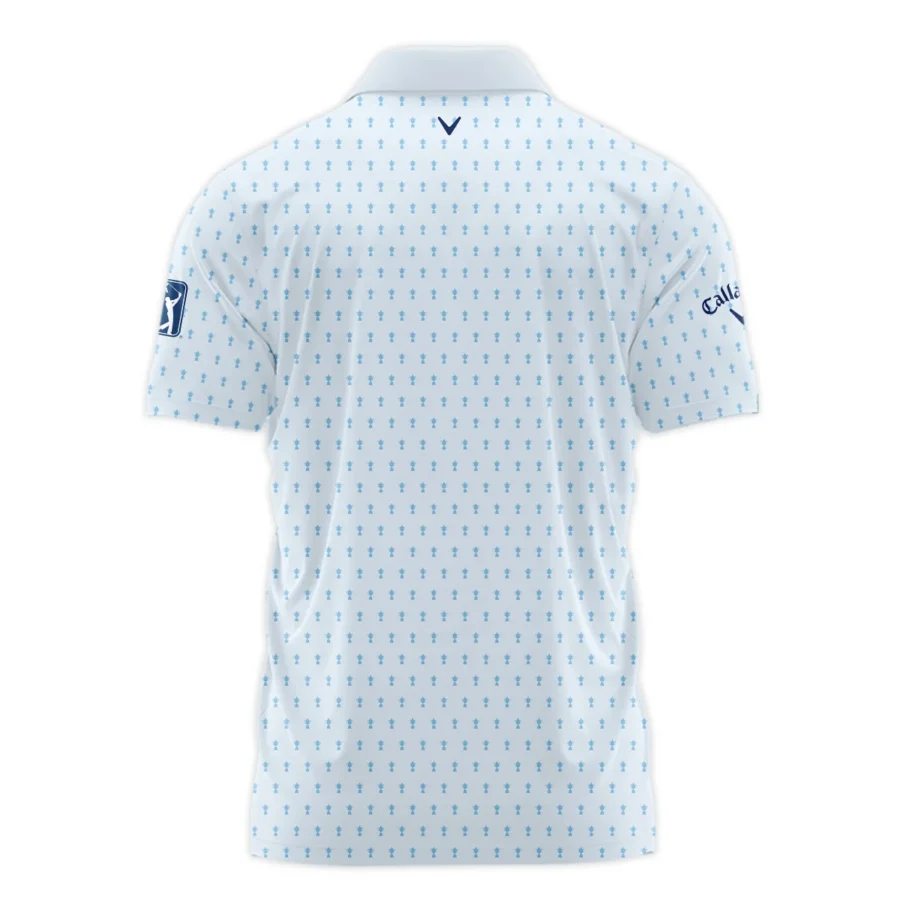 Golf Pattern Light Blue Cup 2024 PGA Championship Valhalla Callaway Zipper Polo Shirt Style Classic Zipper Polo Shirt For Men