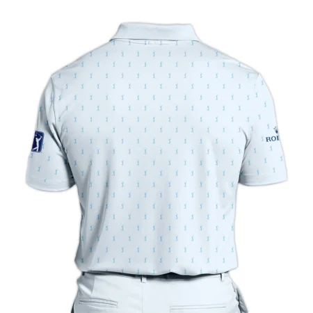 Golf Pattern Light Blue THE PLAYERS Championship Rolex Zipper Polo Shirt Style Classic Zipper Polo Shirt For Men