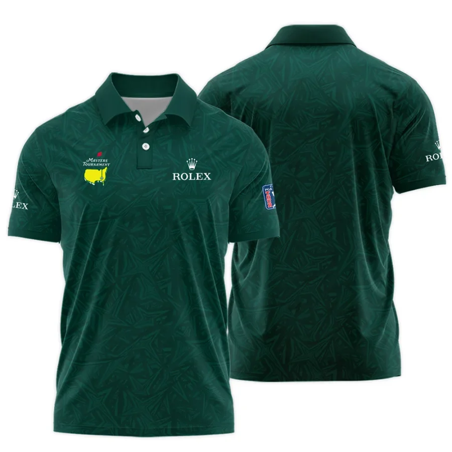 Stars Dark Green Abstract Sport Masters Tournament Rolex Polo Shirt Style Classic Polo Shirt For Men