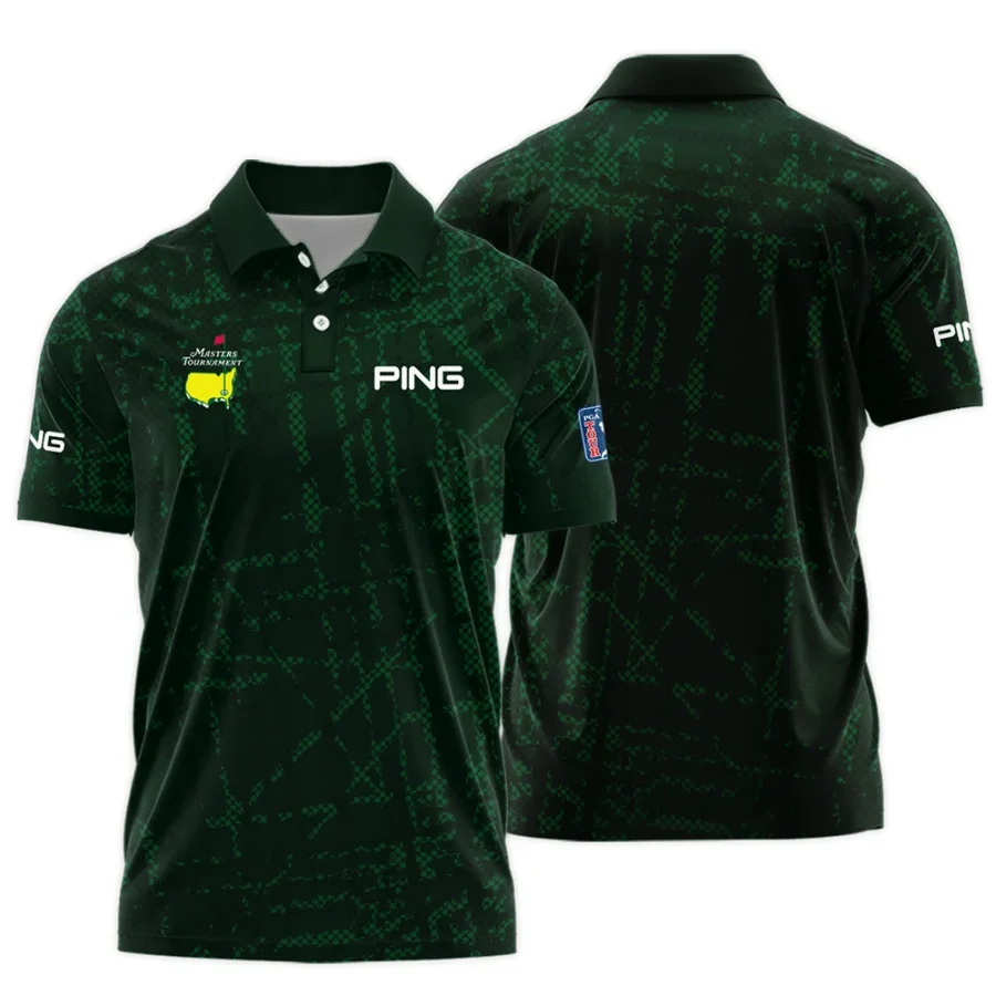 Masters Tournament Ping Golf Pattern Halftone Green Polo Shirt Style Classic Polo Shirt For Men