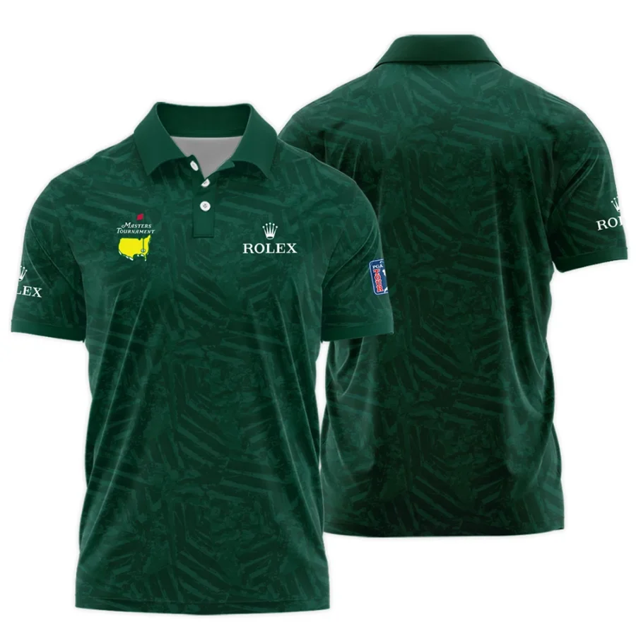 Rolex Masters Tournament Green Stratches Seamless Pattern Polo Shirt Style Classic Polo Shirt For Men