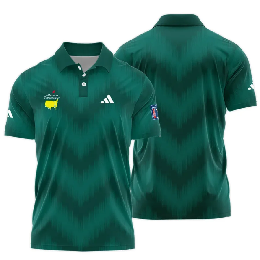 Golf Sport Green Gradient Stripes Pattern Adidas Masters Tournament Polo Shirt Style Classic Polo Shirt For Men