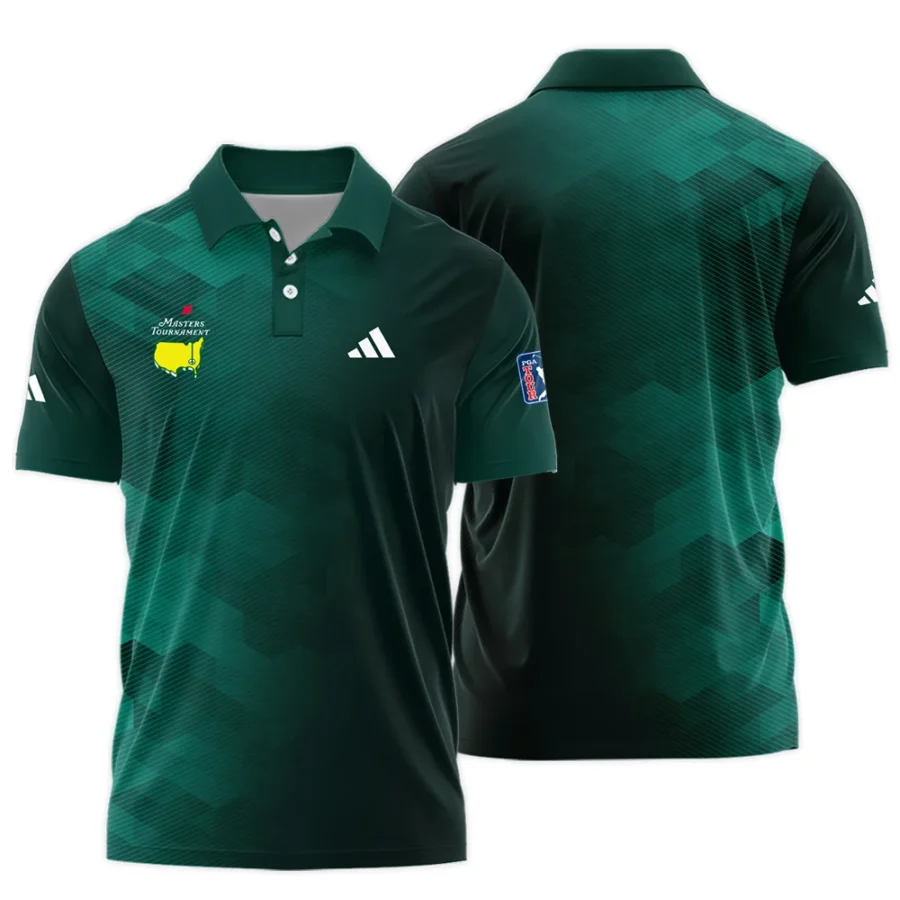 Adidas Golf Sport Dark Green Gradient Abstract Background Masters Tournament Polo Shirt Style Classic Polo Shirt For Men