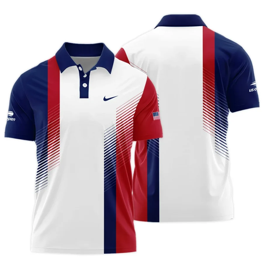 Nike Blue Red Straight Line White US Open Tennis Champions Polo Shirt Style Classic Polo Shirt For Men