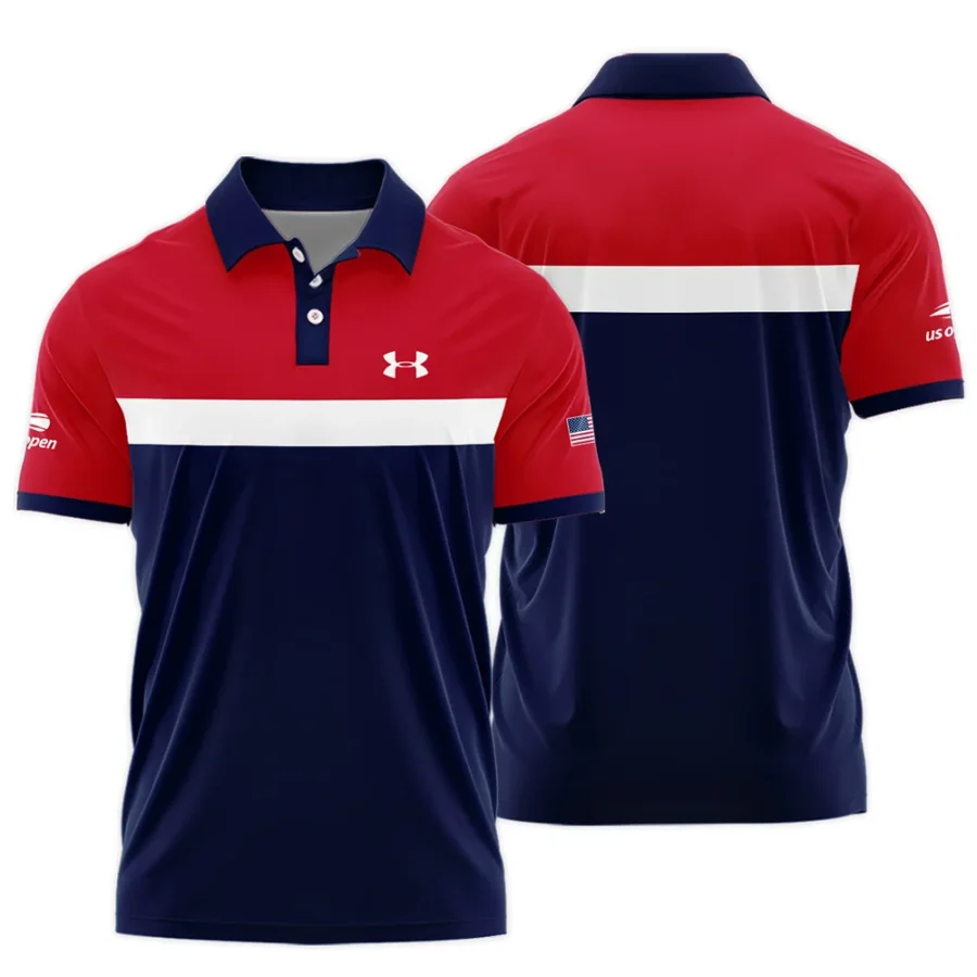 Under Armour Blue Red White Background US Open Tennis Champions Polo Shirt Style Classic Polo Shirt For Men