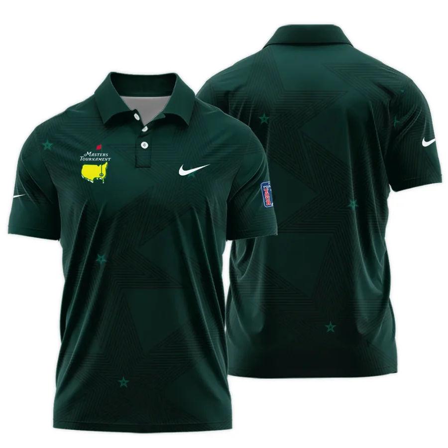 Golf Pattern Stars Dark Green Masters Tournament Nike Polo Shirt Style Classic Polo Shirt For Men