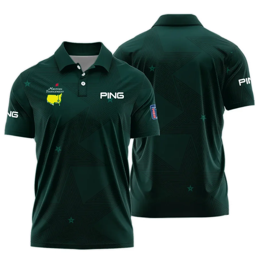 Dark Green Background Masters Tournament Ping Polo Shirt Style Classic Polo Shirt For Men