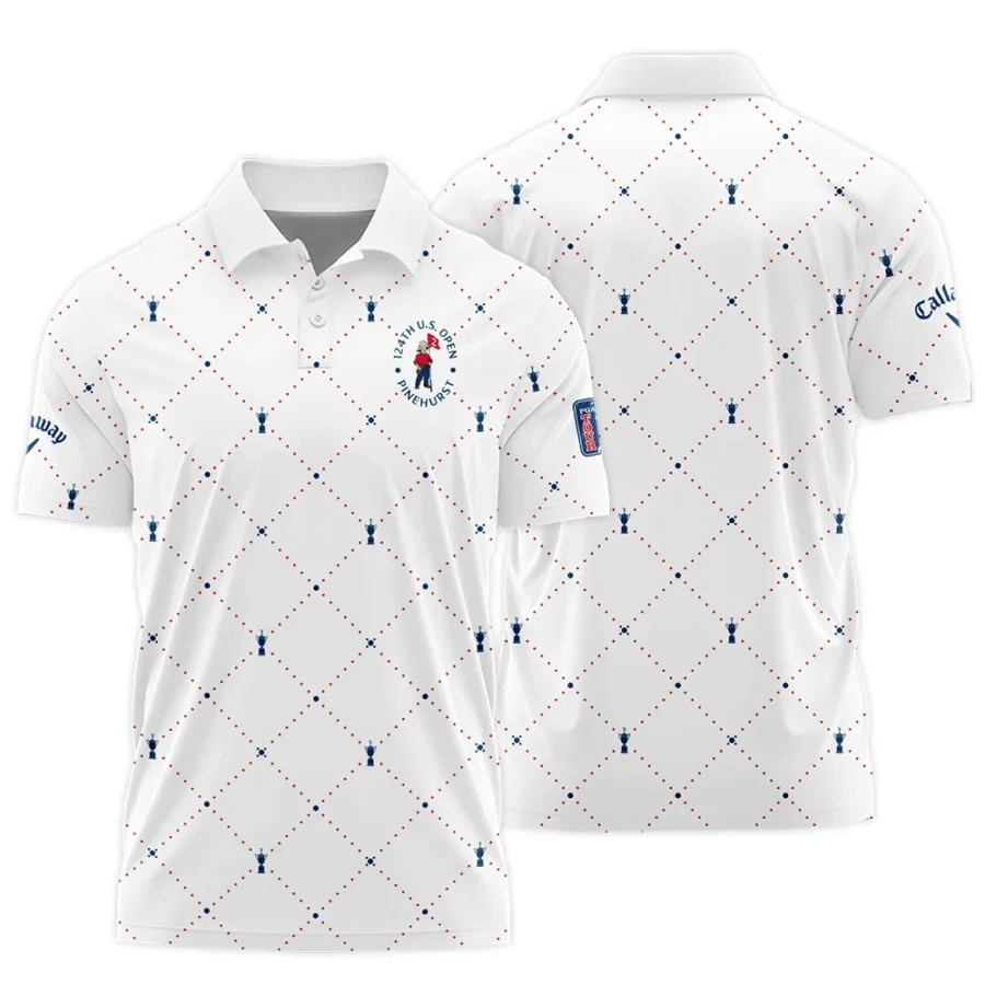 Argyle Pattern With Cup 124th U.S. Open Pinehurst Callaway Polo Shirt Style Classic Polo Shirt For Men