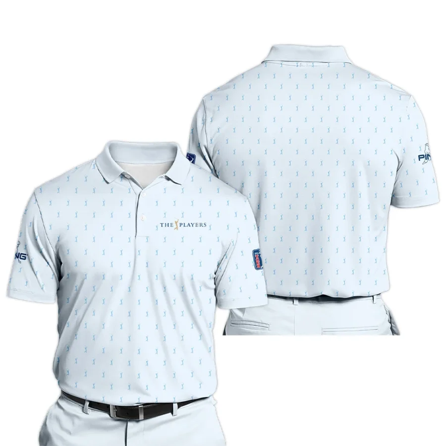 Golf Pattern Light Blue THE PLAYERS Championship Ping Polo Shirt Style Classic Polo Shirt For Men