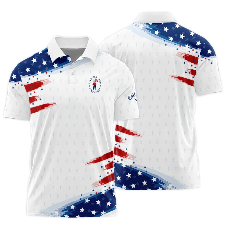 Golf Flag American 124th U.S. Open Pinehurst Callaway Polo Shirt Style Classic Polo Shirt For Men