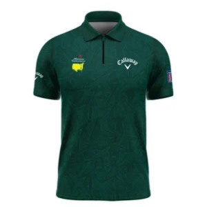 Stars Dark Green Abstract Sport Masters Tournament Callaway Long Polo Shirt Style Classic Long Polo Shirt For Men