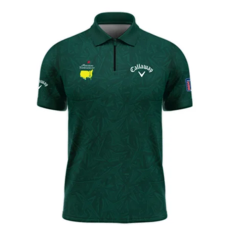 Stars Dark Green Abstract Sport Masters Tournament Callaway Zipper Polo Shirt Style Classic Zipper Polo Shirt For Men