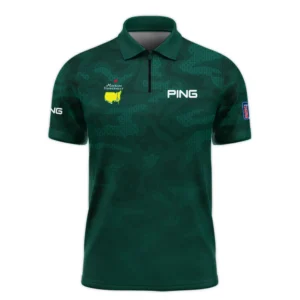 Masters Tournament Ping Camo Sport Green Abstract Long Polo Shirt Style Classic Long Polo Shirt For Men