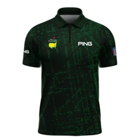 Masters Tournament Ping Golf Pattern Halftone Green Zipper Polo Shirt Style Classic Zipper Polo Shirt For Men