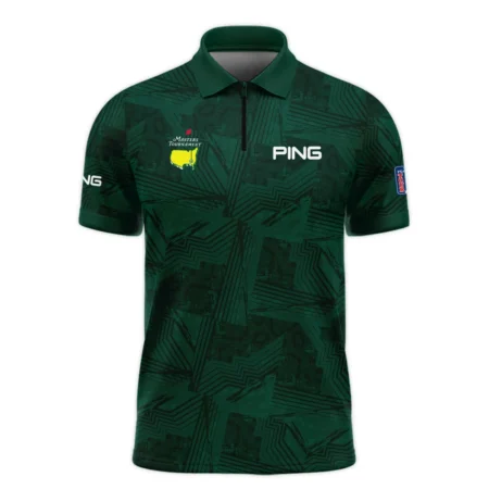 Masters Tournament Ping Sublimation Sports Dark Green Zipper Polo Shirt Style Classic Zipper Polo Shirt For Men