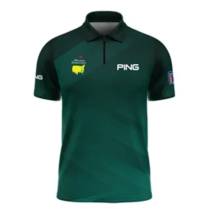 Masters Tournament Dark Green Gradient Golf Sport Ping Long Polo Shirt Style Classic Long Polo Shirt For Men