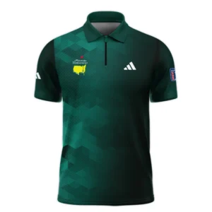 Adidas Golf Sport Dark Green Gradient Abstract Background Masters Tournament Long Polo Shirt Style Classic Long Polo Shirt For Men