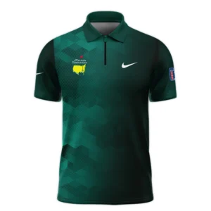 Nike Golf Sport Dark Green Gradient Abstract Background Masters Tournament Long Polo Shirt Style Classic Long Polo Shirt For Men