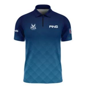 2024 PGA Championship Valhalla Ping Blue Gradient Abstract Stripes  Polo Shirt Style Classic Polo Shirt For Men
