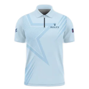 2024 PGA Championship Valhalla Golf Star Line Pattern Light Blue Rolex Polo Shirt Style Classic Polo Shirt For Men