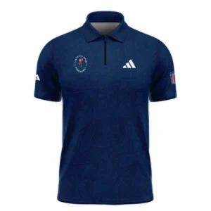 Adidas 124th U.S. Open Pinehurst Stars Gradient Pattern Dark Blue Long Polo Shirt Style Classic Long Polo Shirt For Men