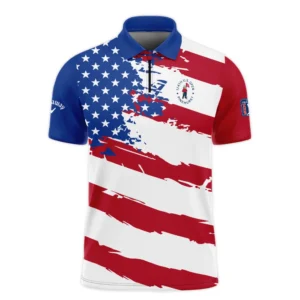 Callaway US Flag Blue Red Stars 124th U.S. Open Pinehurst Polo Shirt Style Classic Polo Shirt For Men