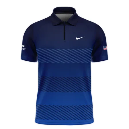 Straight Line Dark Blue Background US Open Tennis Champions Nike Polo Shirt Style Classic Polo Shirt For Men