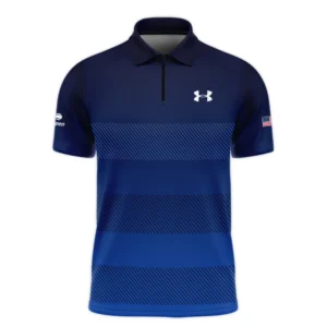 Straight Line Dark Blue Background US Open Tennis Champions Under Armour Polo Shirt Style Classic Polo Shirt For Men