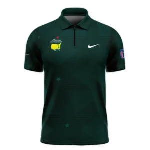 Golf Pattern Stars Dark Green Masters Tournament Nike Long Polo Shirt Style Classic Long Polo Shirt For Men