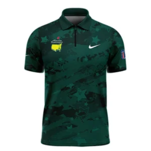 Dark Green Stars Pattern Grunge Background Masters Tournament Nike Polo Shirt Style Classic Polo Shirt For Men