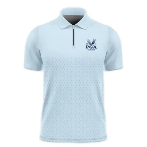 PGA Trophy Pattern Light Blue 2024 PGA Championship Valhalla Callaway Long Polo Shirt Style Classic Long Polo Shirt For Men