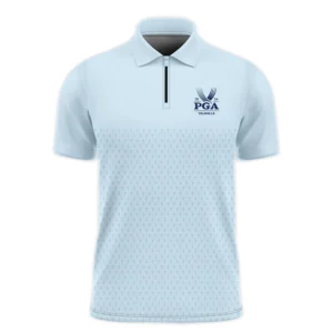 PGA Trophy Pattern Light Blue 2024 PGA Championship Valhalla Ping Polo Shirt Style Classic Polo Shirt For Men