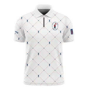 Argyle Pattern With Cup 124th U.S. Open Pinehurst Callaway Long Polo Shirt Style Classic Long Polo Shirt For Men