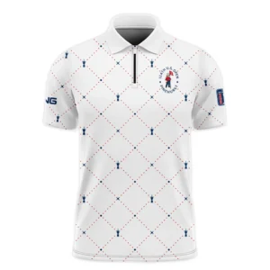 Argyle Pattern With Cup 124th U.S. Open Pinehurst Ping Long Polo Shirt Style Classic Long Polo Shirt For Men