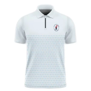 U.S Open Trophy Pattern Light Blue 124th U.S. Open Pinehurst Rolex Long Polo Shirt Style Classic Long Polo Shirt For Men